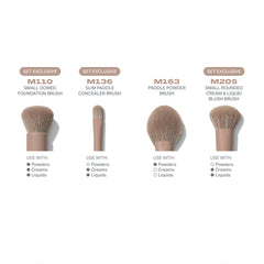Iced Mocha 4-Piece Face Brush Set